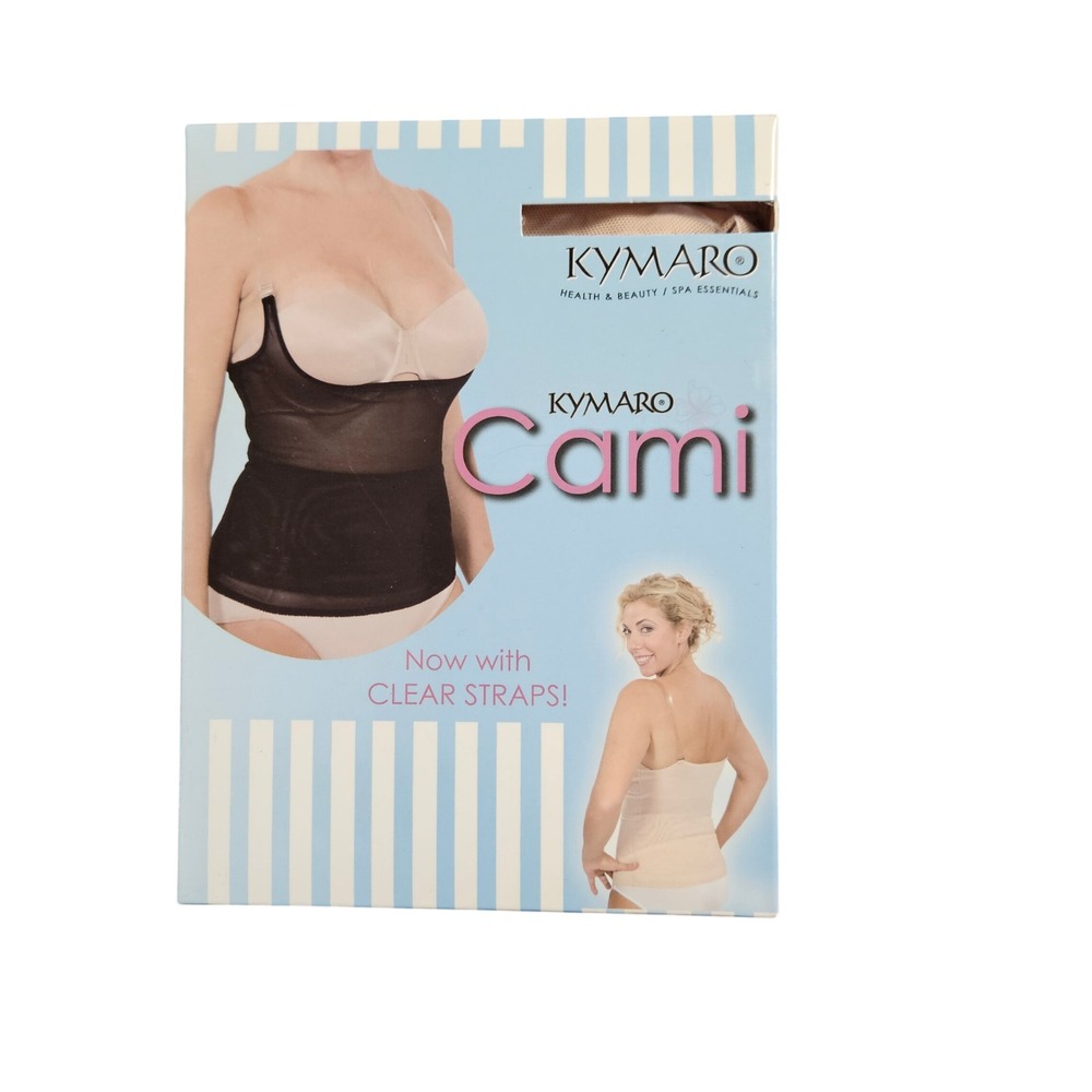 Kymaro Cami Body Shaper Nude XL 4 Clear Straps Tummy Control Shapewear NIB